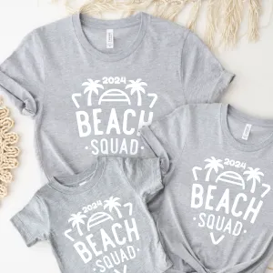 2024 Beach Squad Family Matching Grey T-Shirts