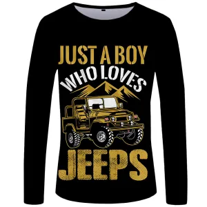 Boy who loves Jeep - UPF 50  Long Sleeve Shirt