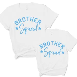 Brother Squad Star T-Shirts White/Sky