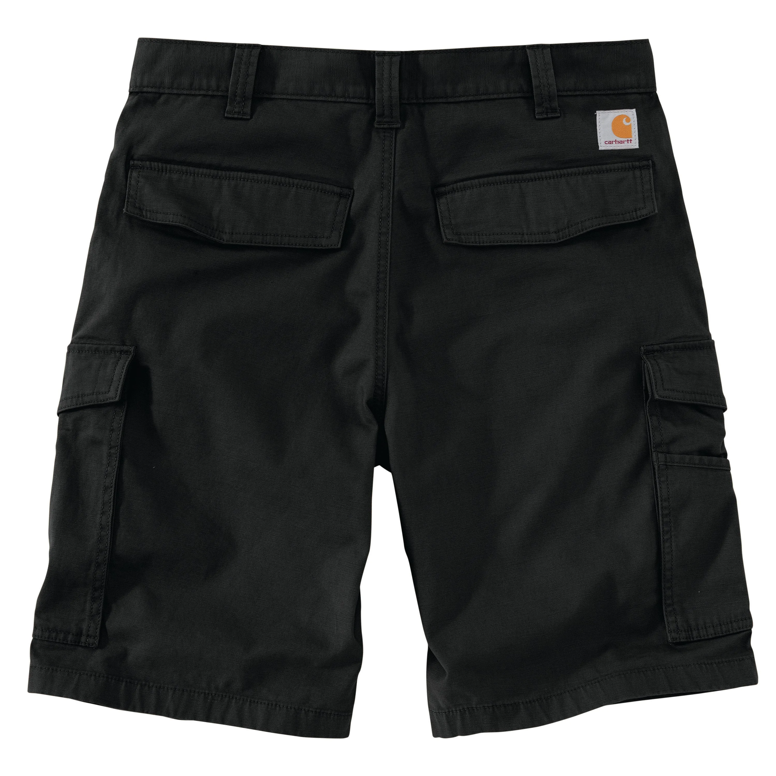 Carhartt Men's Rugged FlexÂ® Relaxed Fit Canvas Cargo Work Short_Black