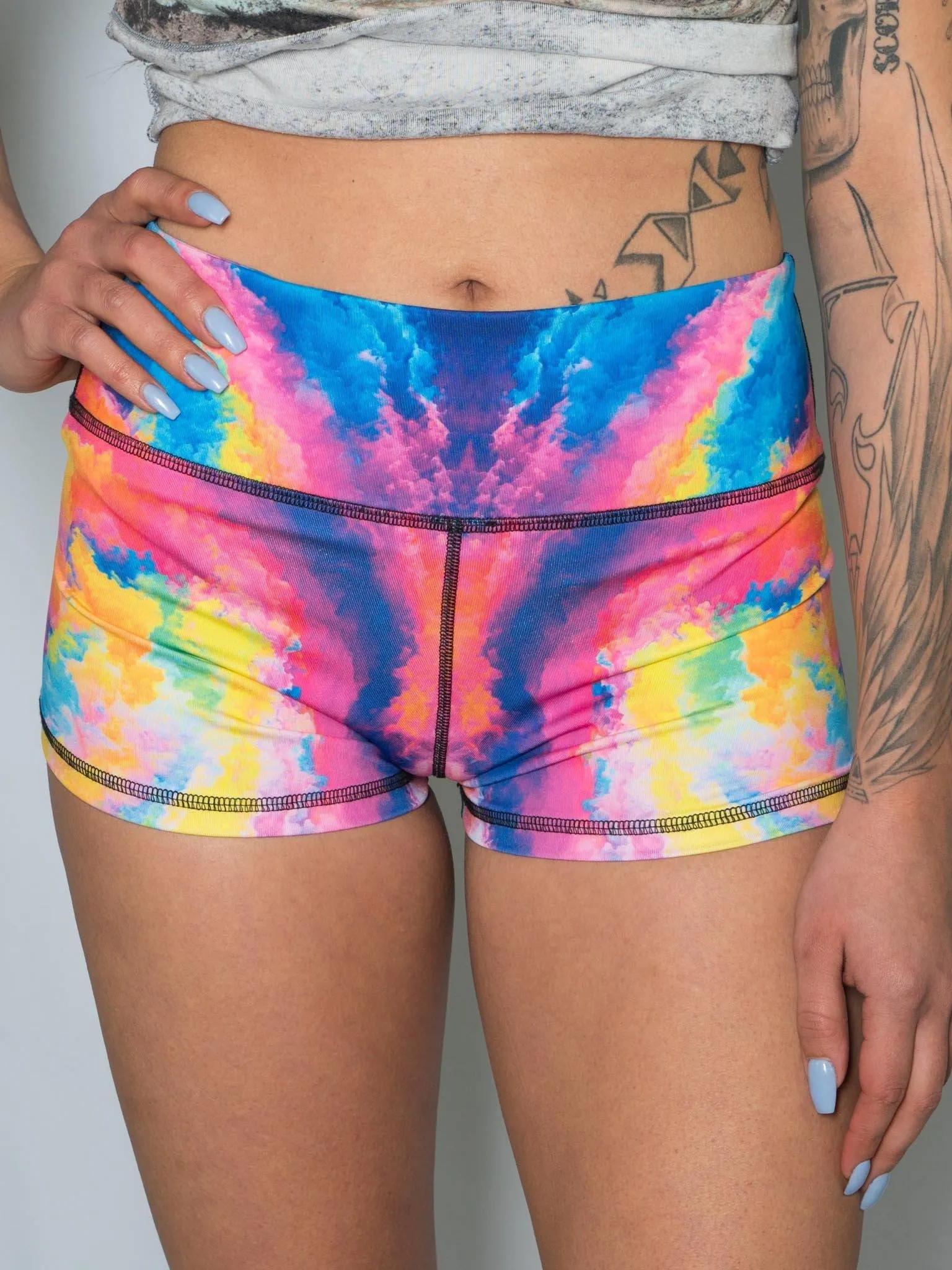 Color Storm Yoga Shorts