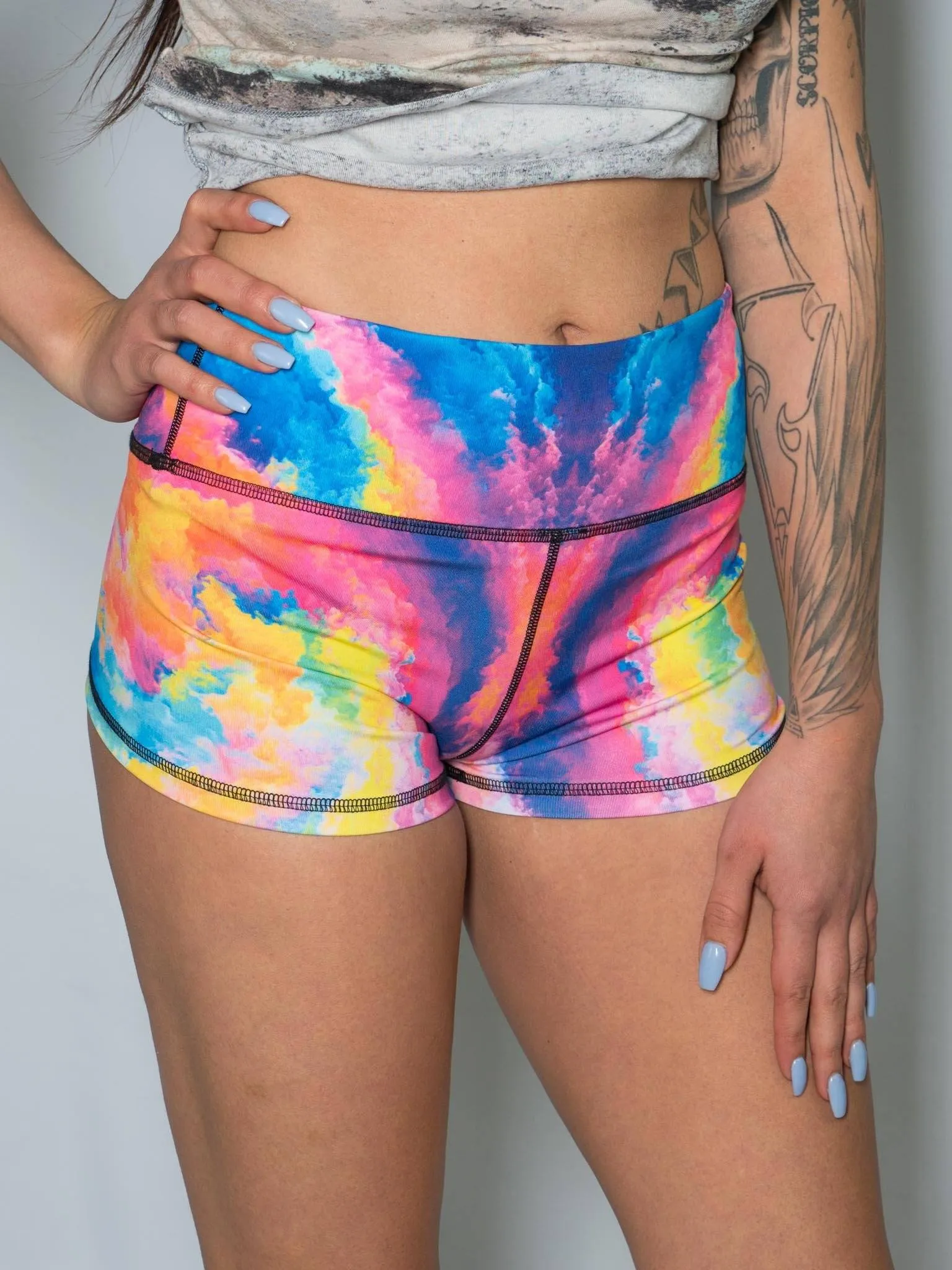 Color Storm Yoga Shorts