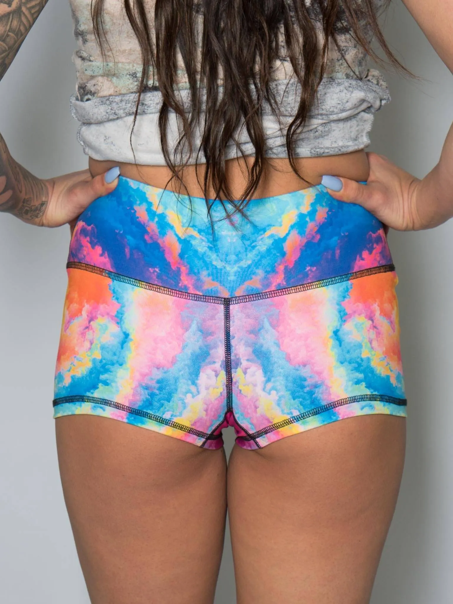 Color Storm Yoga Shorts