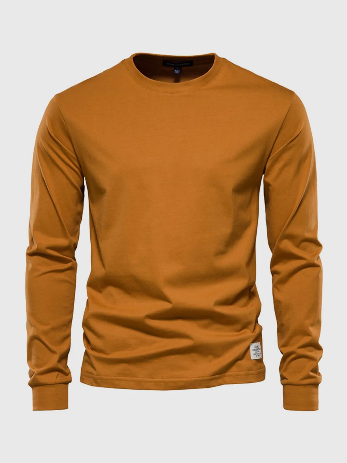 Crew neck Long Sleeve Cotton T-Shirt