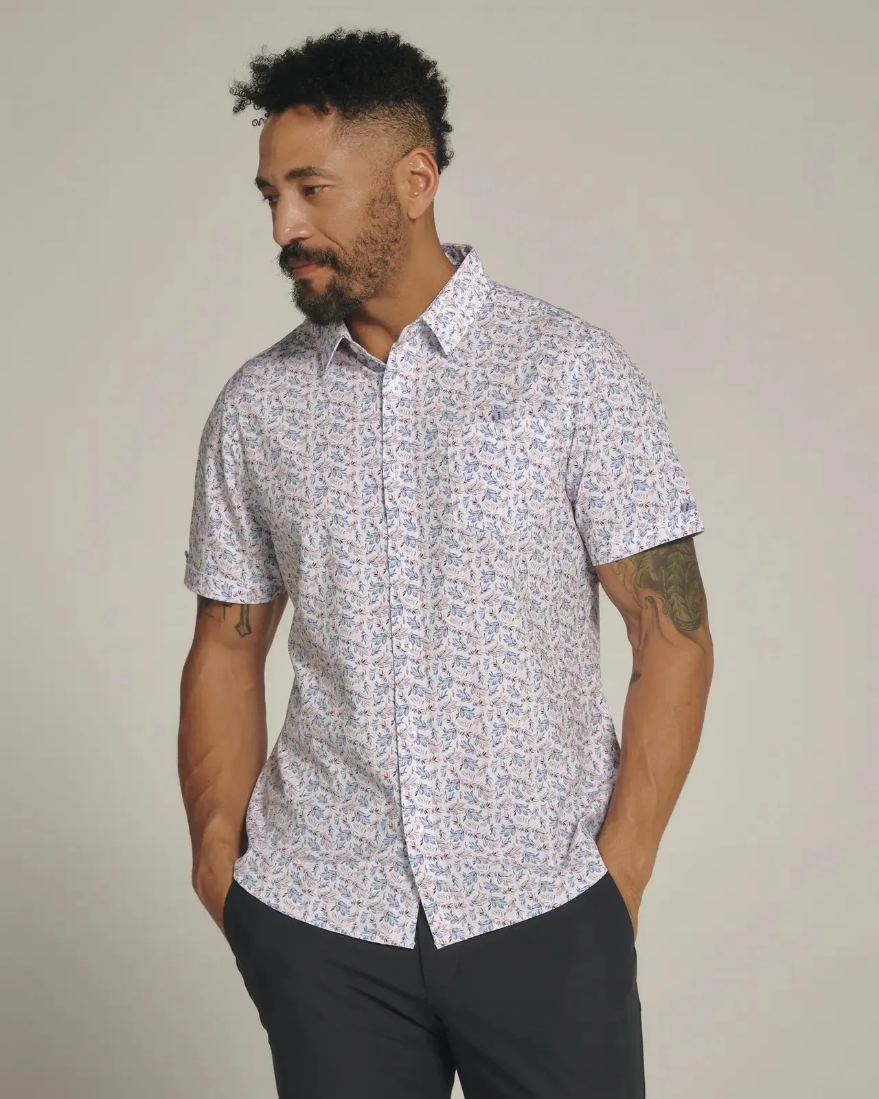 Eliseo Short Sleeve Shirt-White-7 Diamonds