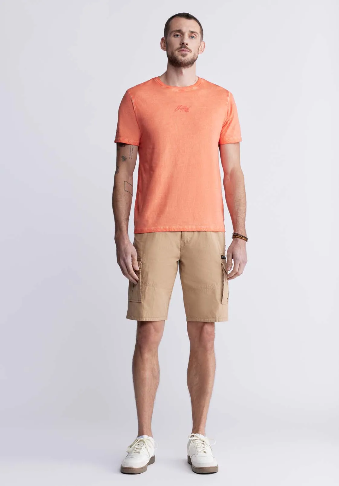 Hiero Men's Shorts with Cargo Pockets in Tan - BM24270