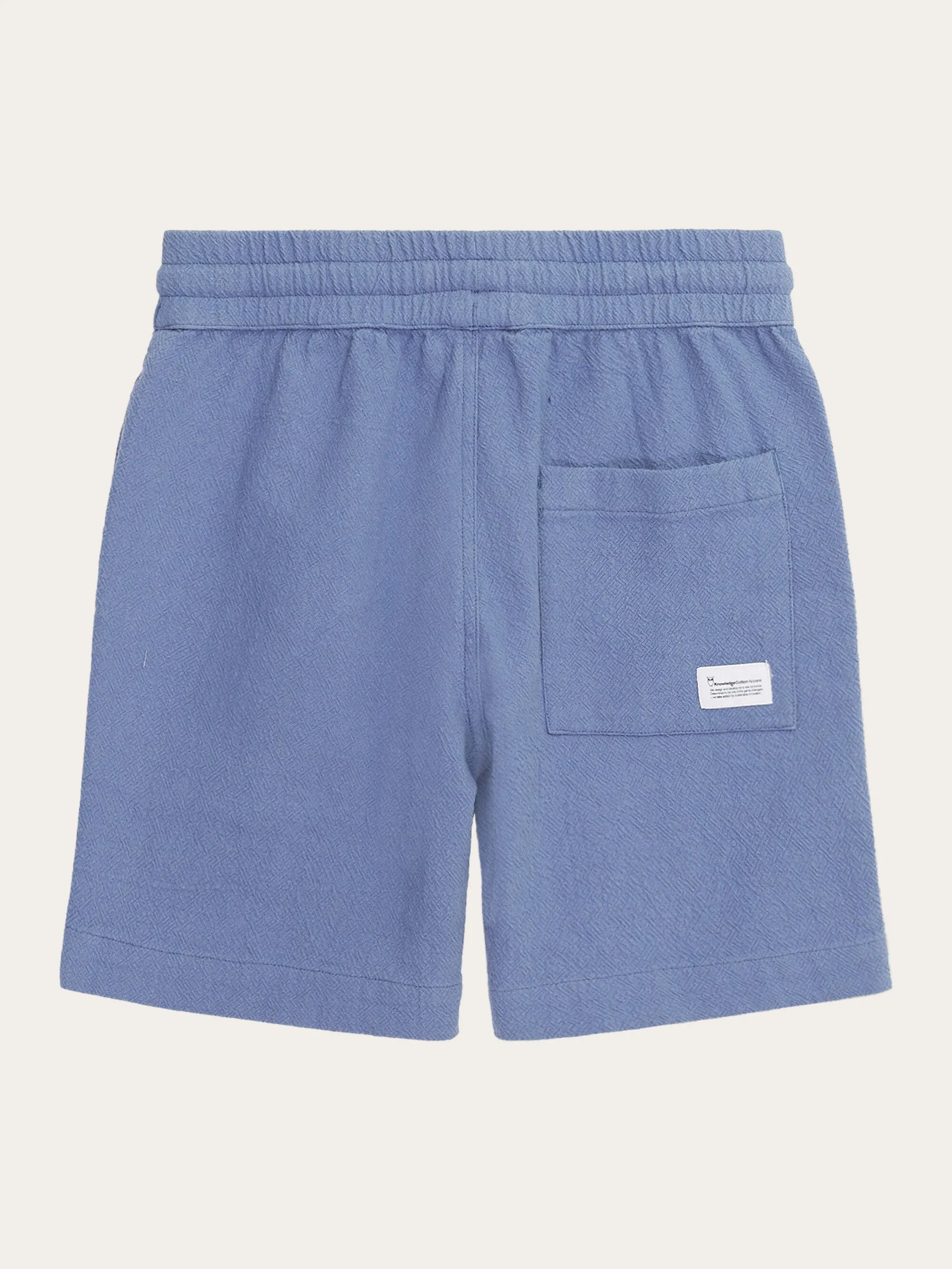 Loose crushed cotton shorts - GOTS/Vegan - Moonlight Blue