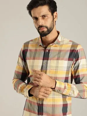 Men Checked Full Sleeve Cotton Shirt