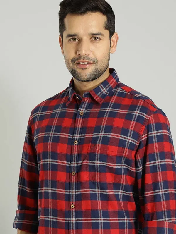 Men Checked Full Sleeve Cotton Shirt