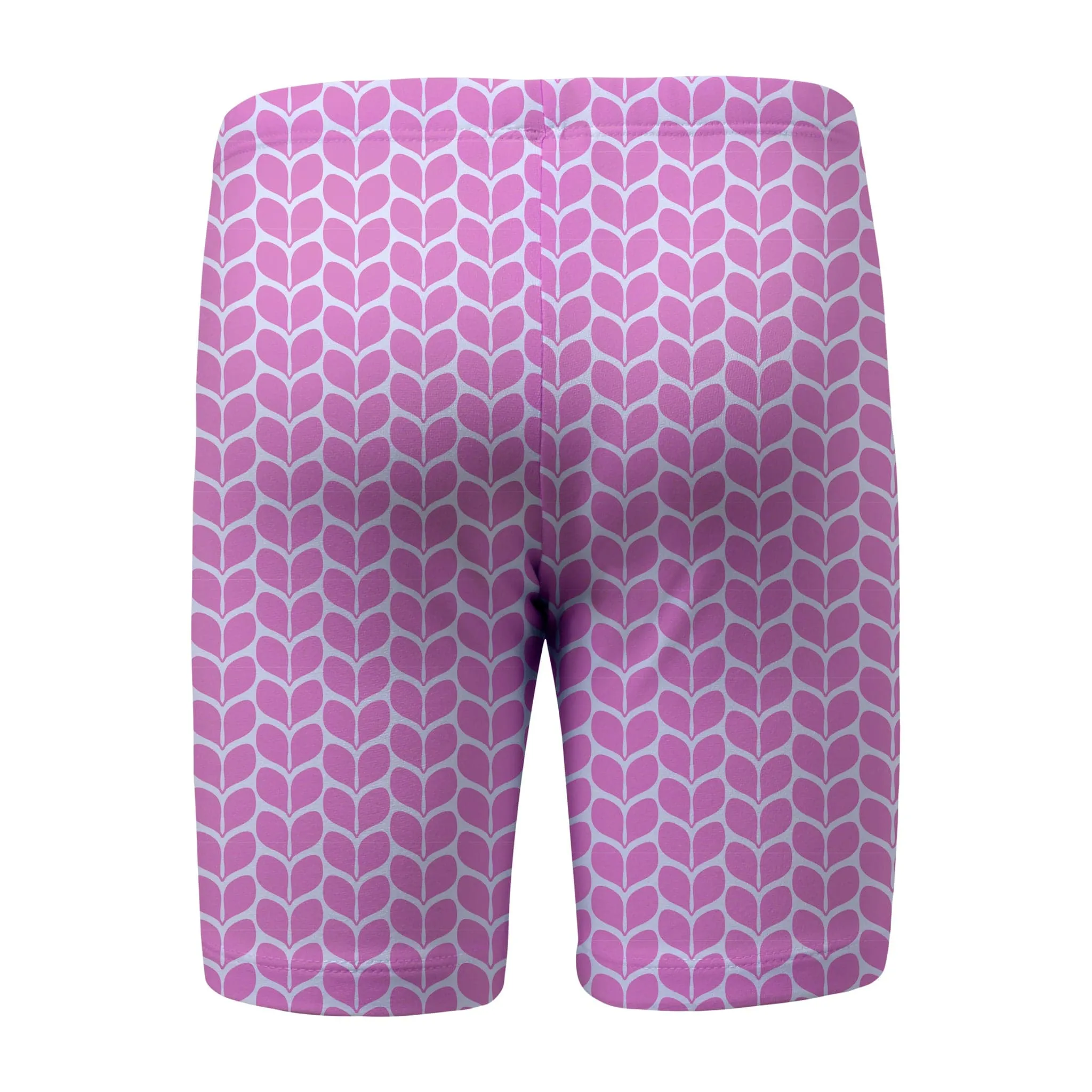 Pink Geo Petal LONG Swim Shorts