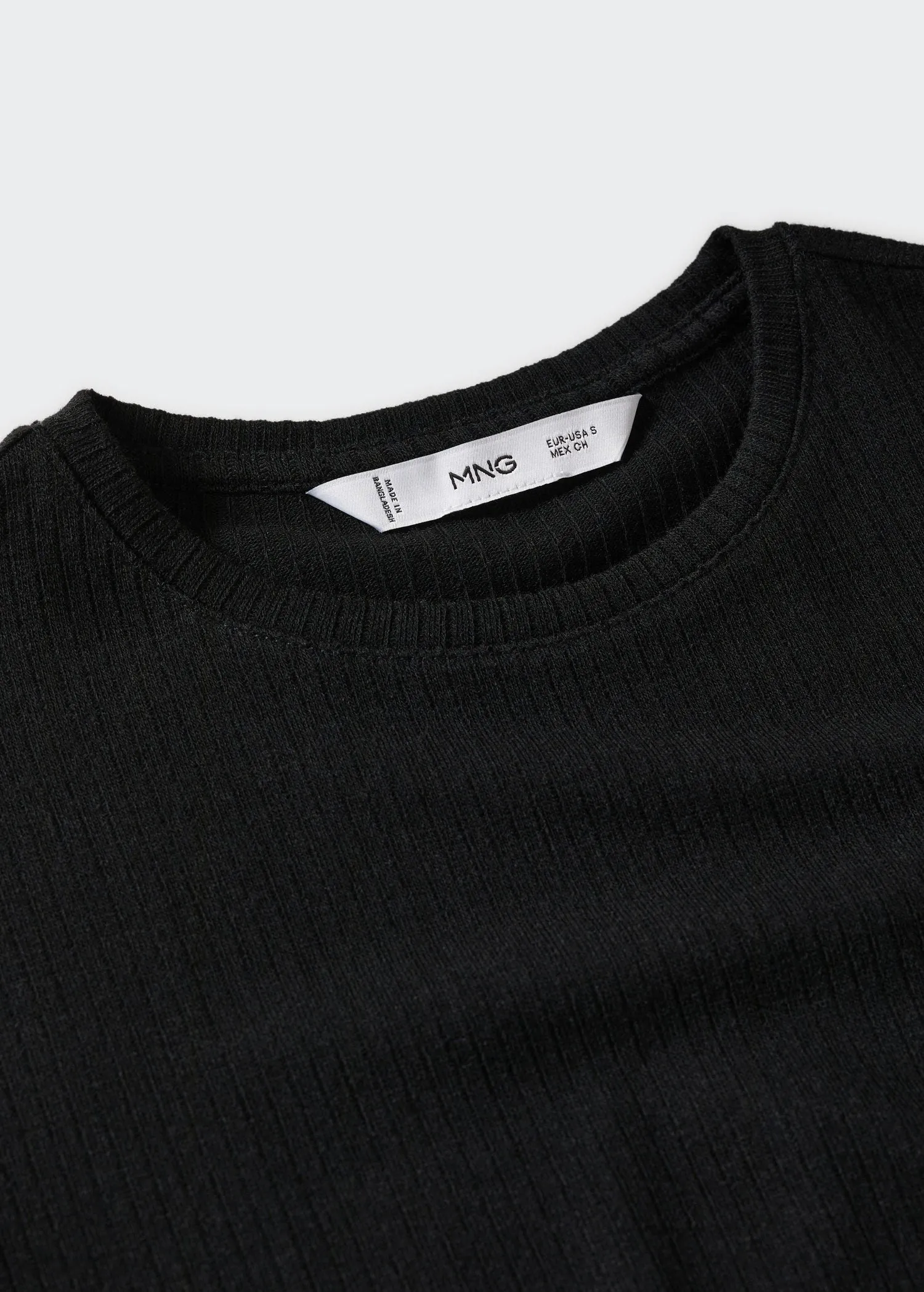 Ribbed knit t-shirt