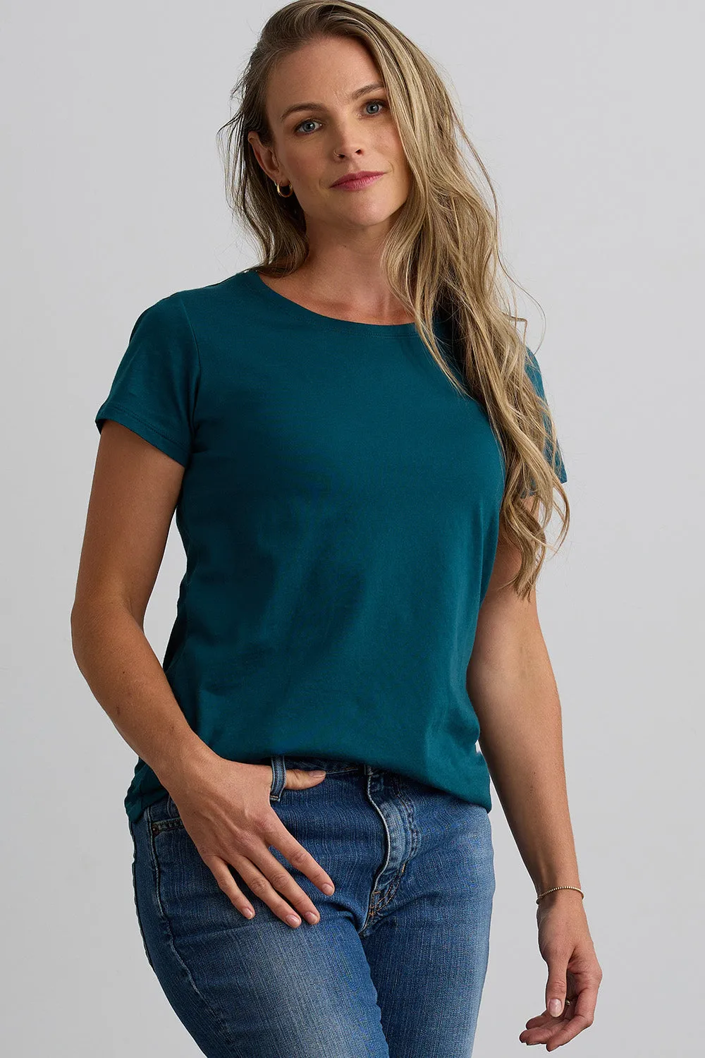 Women's 100% Organic Cotton Relaxed Crew Neck T-shirt